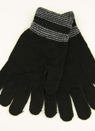 Мужские шерстяные перчатки (арт. 22-3-2) черный