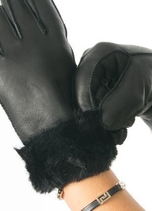 Женские зимние перчатки из натуральной кожи (арт. 19f45) s2 фото