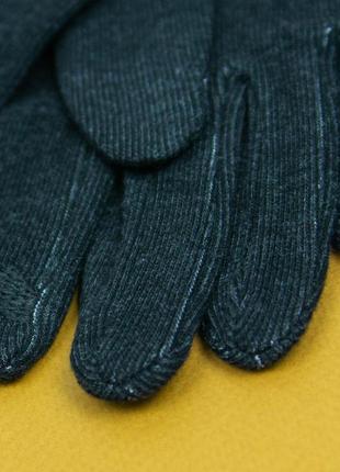 Женские эластичные трикотажные перчатки без подкладки для сенсорных телефонов (арт. 21-1-3) серый2 фото