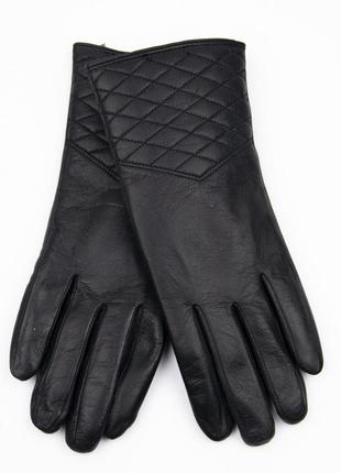 Женские кожаные зимние перчатки  из натуральной кожи (арт. f25-3) 6.5"1 фото