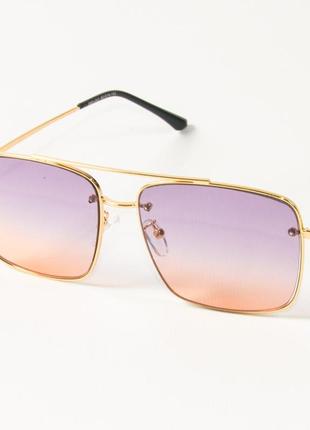 Солнцезащитные квадратные очки b80-243/4 фиолетово-оранжевые1 фото