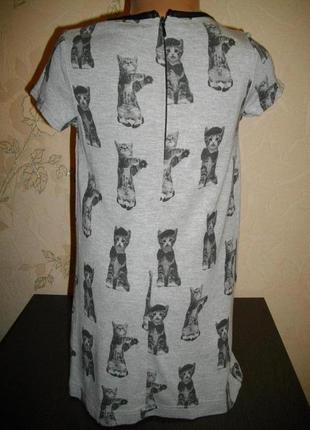 Платье  с котиками * i love next* плотненький трикотаж, 5 лет (110 см)2 фото