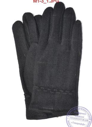 Чоловічі кашемірові рукавички без підкладки - m1-31 фото