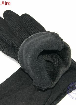 Женские трикотажные стрейчевые перчатки для сенсорных телефонов - №18-1-125 фото
