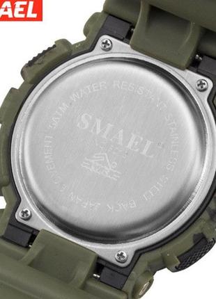 Оригінальні чоловічі спортивні годинники smael 8013 bluetooth smart watch, наручні спортивні годинники камуфляжні5 фото