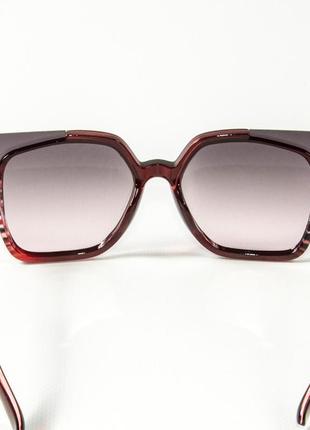 Женские солнцезащитные очки кошачий глаз 2346/5 красные5 фото
