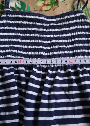 Сукня платье сарафан морской стиль полосатый в полоску tu 116 на 6 лет3 фото
