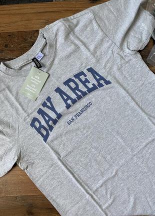 Стильная футболка оверсайз с принтом bay area2 фото