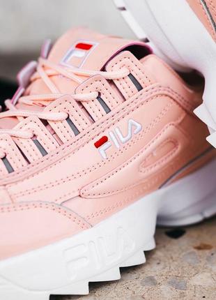 Кроссовки fila disruptor 2 pink ⁇  white кроссовки5 фото