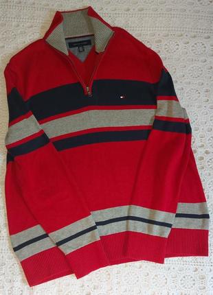 Свитер зип tommy hilfiger размер l