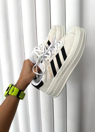 Женские кроссовки adidas gazelle bold grey black 39-40-41