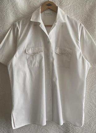 Винтаж! блуза, рубашка, хлопок, verse (versace)2 фото