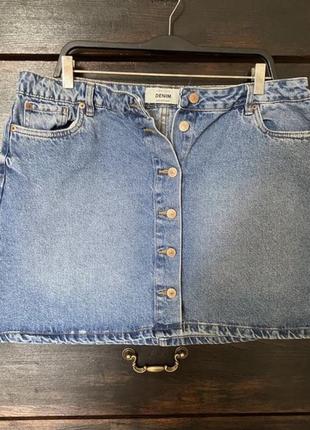Классная джинсовая стильная юбка 52-54 р7 фото