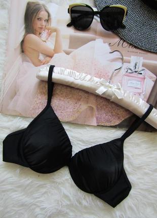 Чорний бюстик від купальника з драпіруванням купити по знижці