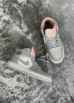 Распродажа кроссовок 36 р nike jordan retro 1 gray pink6 фото