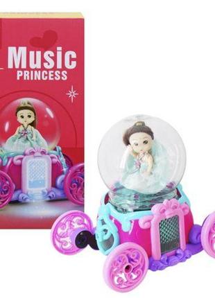 Інтерактивна іграшка для маленької дитини музична іграшка "карета з принцесою"