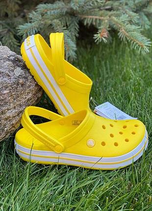 Кроксы crocs сабо crocband yellow pink blue р. 36-47