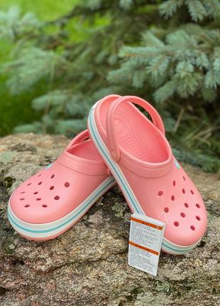 Кроксы crocs сабо crocband yellow pink blue р. 36-473 фото