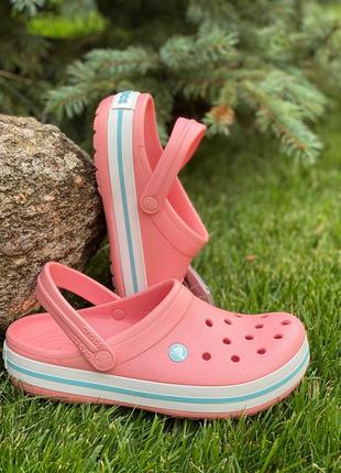 Кроксы crocs сабо crocband yellow pink blue р. 36-474 фото