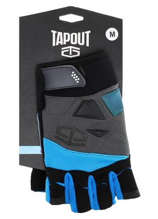 Рукавички спортивні tapout💣 l-2xl чорний-синій2 фото