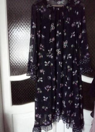 Платье шифон в цветы m&amp;s2 фото