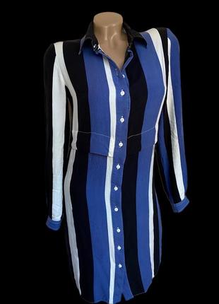 Распродажа! ☄️сукня рубашка у контрастну полоску