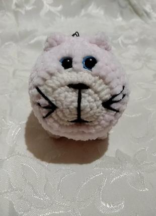 Котик 🐈🐱, вязаная игрушка, подвеска на сумку, рюкзак.