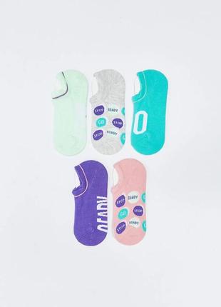 33-35/36-38 р нові фірмові різнокольорові короткі шкарпетки дівчинці комплект 5 пар lc waikiki