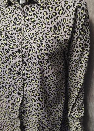 Нарядная леопардовая удлинёная блузка можна как и платье2 фото
