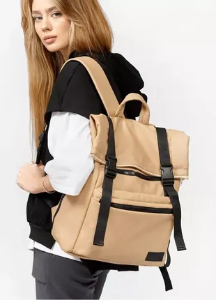 Рюкзак ролл sambag унисекс rolltop бежевый