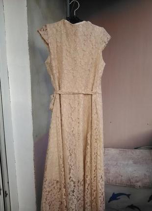 Шикарне гіпюрову сукню на запах5 фото
