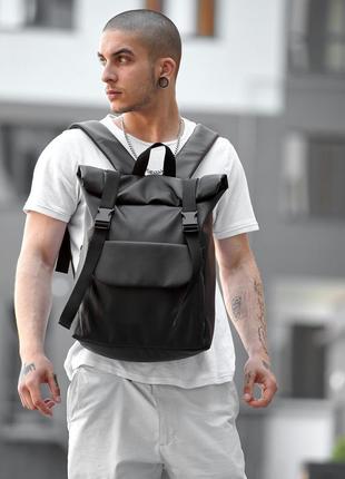 Мужской рюкзак ролл sambag rolltop milton черный с клапаном