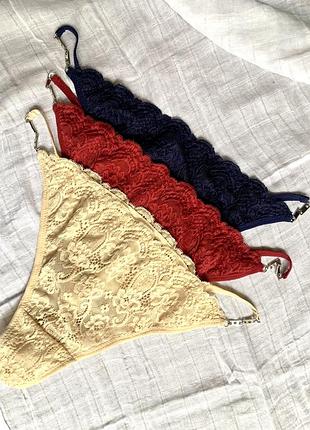 Нові жіночі мереживні труси трусики набір