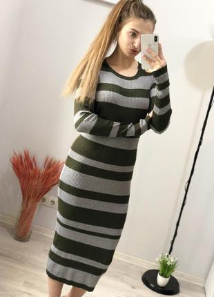 Красивое платье в рубчик blue vanilla