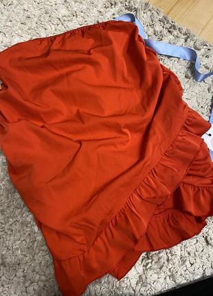 Новая юбка красная с биркой из более рюйло стильная короткая