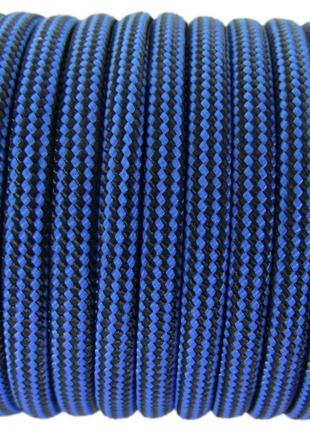 Паракорд strips blue&black paracord 550 (1 метр) нейлоновый шнур