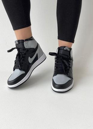 Распродажа кроссовки 38 39 40 nike jordan retro 1 black/gray6 фото