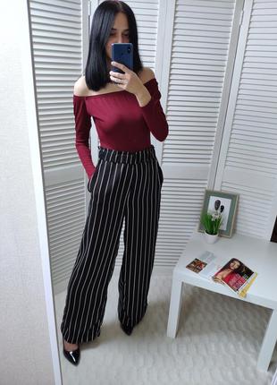 Штани прямі в смужку h&m, p-p eur 40/м