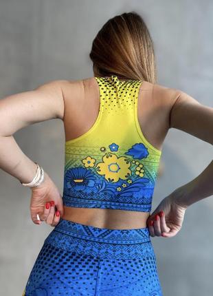 Спортивний костюм жіночій соняшник з українською символікою для тренувань розмір 42-485 фото