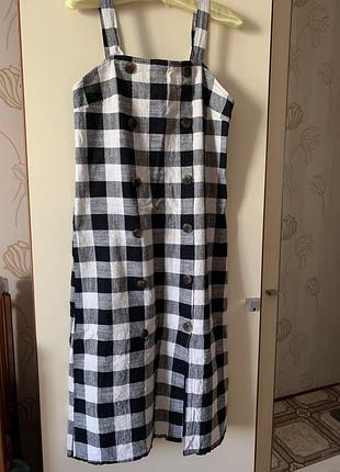 Фирменный летний сарафан в клетку фирмы primark 100% хлопок