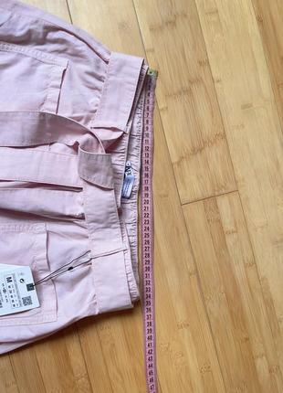 Натуральные,светло-розовые брюки6 фото