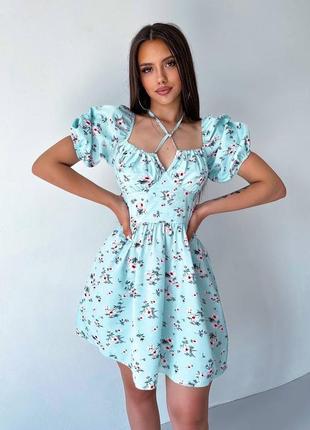 Платье софт со шнуровкой на спине и завязкой на груди sale