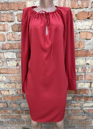 Красное платье кэжуал