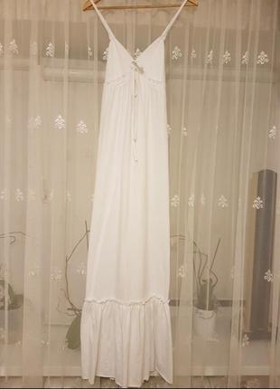 Білий довгий літній сарафан asos.3 фото