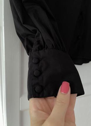 📎 черная хлопковая блуза stradivarius 🖤7 фото