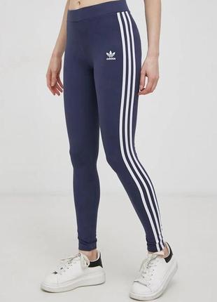 Женские леггинсы adidas originals синие (hd2347)