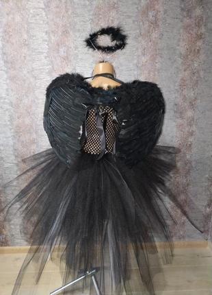 Карнавальний костюм чорний ангел 🖤2 фото