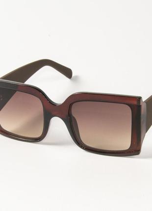 Солнцезащитные квадратные женские очки 2425/1 коричневые