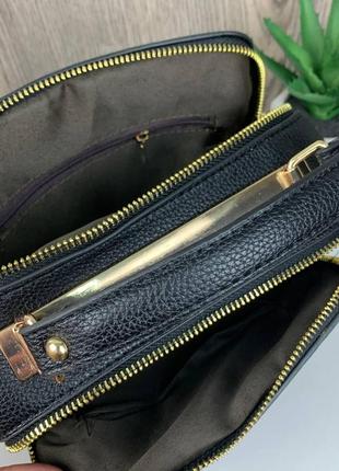 Женская мини сумочка клатч вышивка цветочки, маленькая сумка на плечо с цветами вышивкой черная10 фото