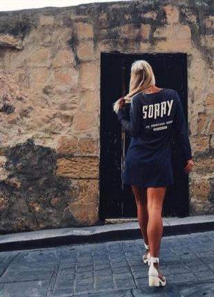 Стильное свободное платье zara с оригинальной спинкой